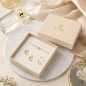 Custom Yellow Cardboard Foam Insert Jewelry Box jewelry packaging usage scene