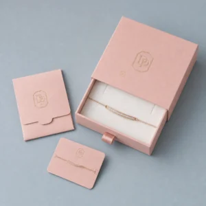 Custom Pink Paper Drawer Bracelet Box custom packaging system scene