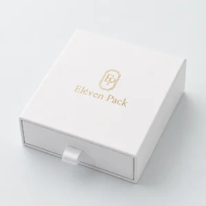 Custom Black and White Drawer Jewelry Box closed view