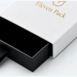 Custom White Drawer Cardboard Jewelry Box material and insert detail