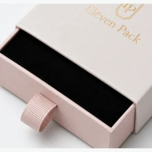 Custom Pink Drawer Cardboard Necklace Box material and insert detail Custom Pink Drawer Cardboard Necklace Box material and insert detail