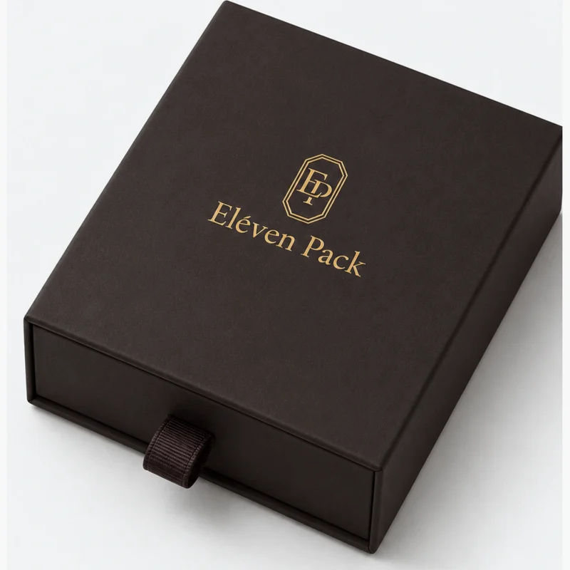 Custom Pink Drawer Cardboard Necklace Box logo and closure detail Custom Pink Drawer Cardboard Necklace Box logo and closure detail