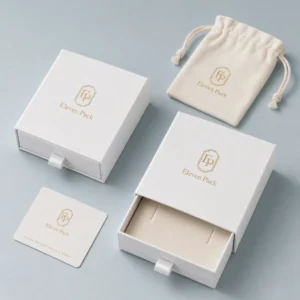 Custom White Drawer Cardboard Jewelry Box custom packaging system scene Custom White Drawer Cardboard Jewelry Box custom packaging system scene