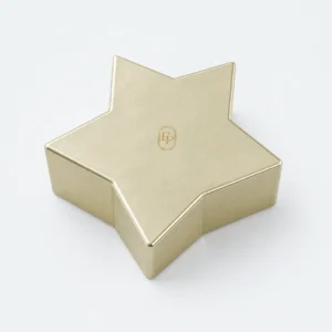 Custom Iridescent Star Lid and Base Earring Box closed view
