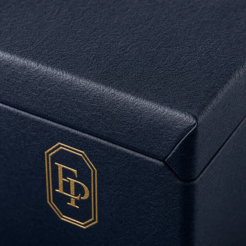 Custom Black Paper Suede Jewelry Box material and insert detail