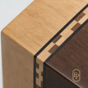 Custom Luxury Wood Flip Top Ring Box material and insert detail
