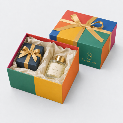 custom multicolor paper lid and base ribbon bow gift box gift box 2 - GB-BM-02-P39 product image 2