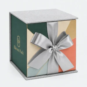custom multicolor art paper lid base ribbon bow gift box gift box 1 - GB-BM-02-P40 product image 1