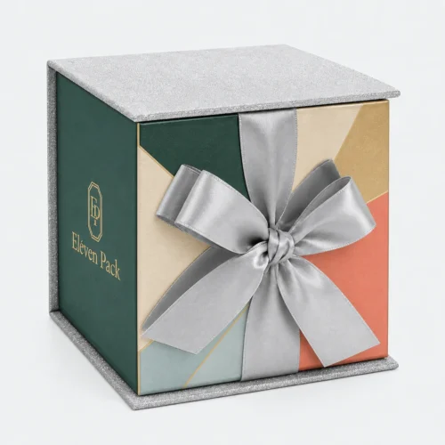 custom multicolor art paper lid base ribbon bow gift box gift box 1 - GB-BM-02-P40 product image 1