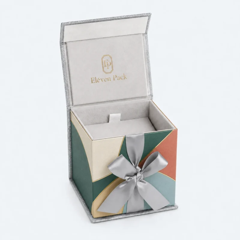 custom multicolor art paper lid base ribbon bow gift box gift box 3 - GB-BM-02-P40 product image 3