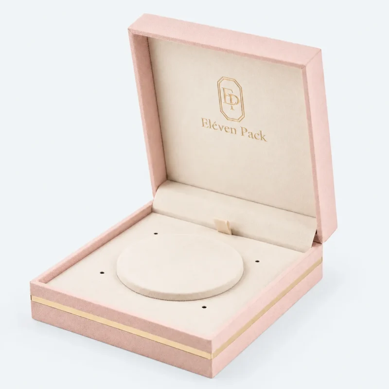 custom four color velvet fabric hinged jewelry box jewelry box 1 - JB-BM-02-P4 product image 1
