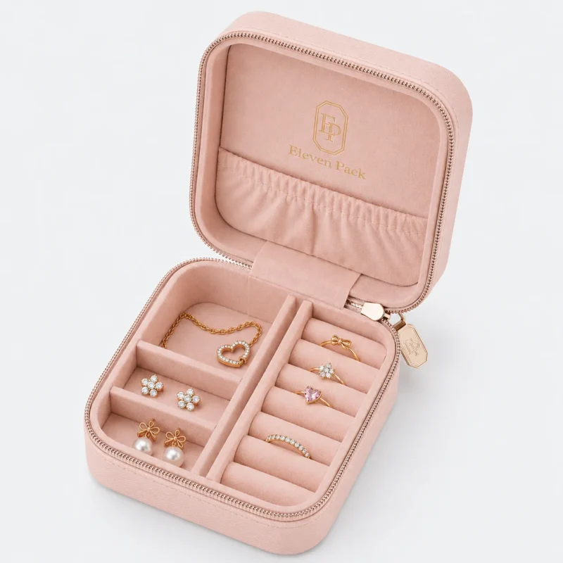 custom multicolor zipper cartoon travel jewelry organizer jewelry box 2 - JB-BM-02-P9 product image 2