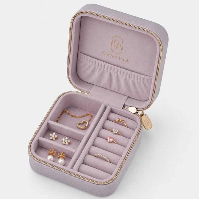 custom multicolor zipper cartoon travel jewelry organizer jewelry box 3 - JB-BM-02-P9 product image 3