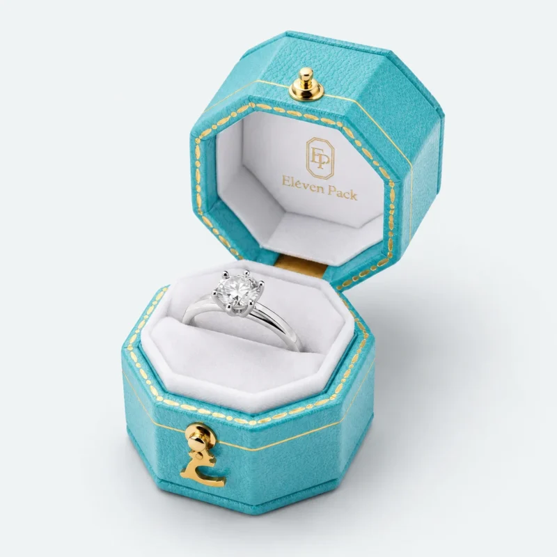 custom multicolor pu leather mini flip top ring box jewelry box 1 - JB-BM-05-P22 product image 1