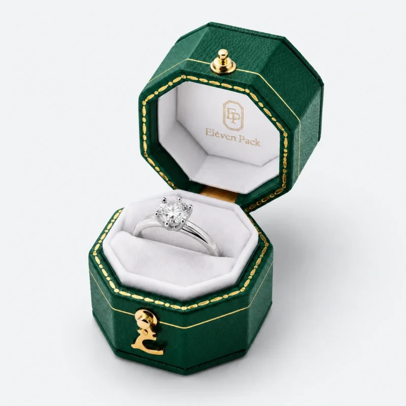 custom multicolor pu leather mini flip top ring box jewelry box 2 - JB-BM-05-P22 product image 2