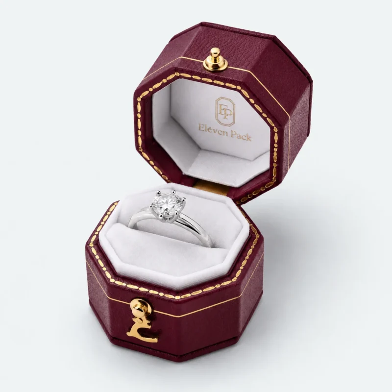 custom multicolor pu leather mini flip top ring box jewelry box 3 - JB-BM-05-P22 product image 3