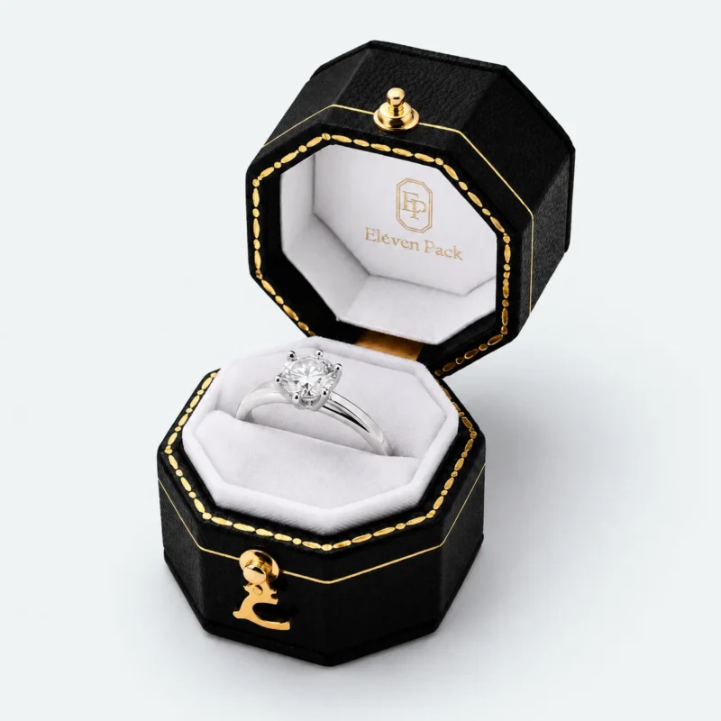 custom multicolor pu leather mini flip top ring box jewelry box 4 - JB-BM-05-P22 product image 4