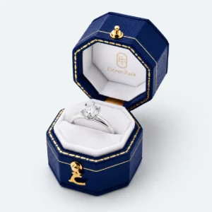custom multicolor pu leather mini flip top ring box jewelry box 5 - JB-BM-05-P22 product image 5