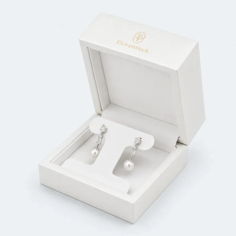 custom three color pu leather premium custom earring box jewelry box 1 - JB-BM-05-P39 product image 1
