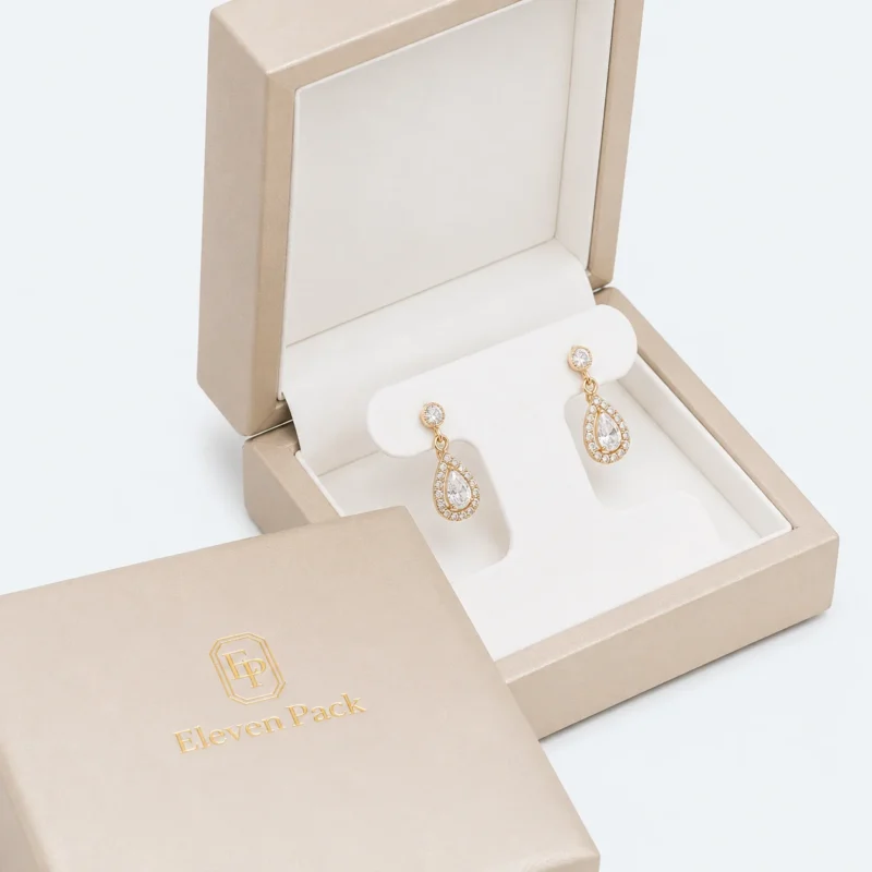 custom three color pu leather premium custom earring box jewelry box 4 - JB-BM-05-P39 product image 4