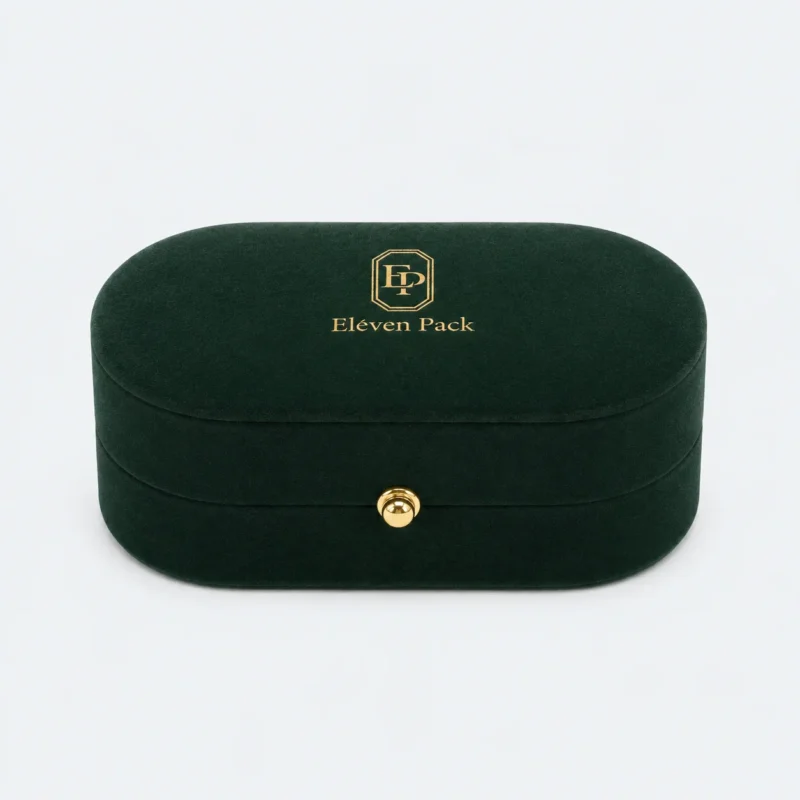 custom multicolor velvet custom double ring box jewelry box 1 - JB-BM-08-P43 product image 1