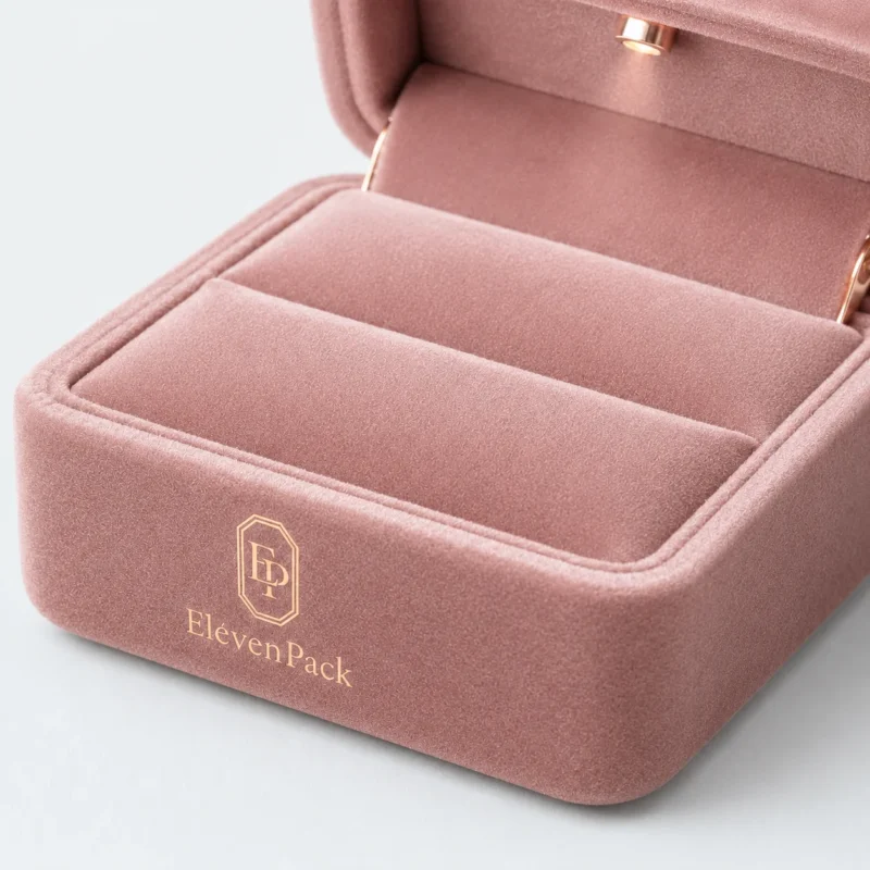 custom multicolor velvet led light ring box jewelry box 3 - JB-BM-08-P6 product image 3