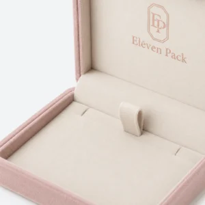 custom three color velvet rectangular rounded corner jewelry box for necklaces and rings jewelry box 3 - JB-BM-08-P60 product image 3