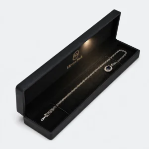custom-black-leather-with-led-light-luxury-bracelet-box-jewelry-box-1 Custom Luxury Black Leather Bracelet Box with LED Light