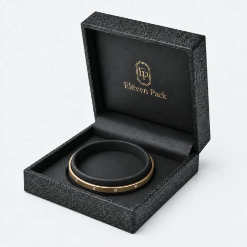 custom dark gray art paper bangle box