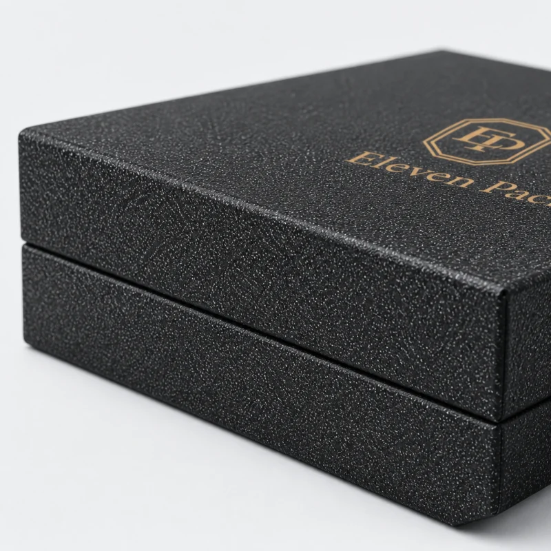 Custom Dark Gray Art Paper Hinged Bangle Box