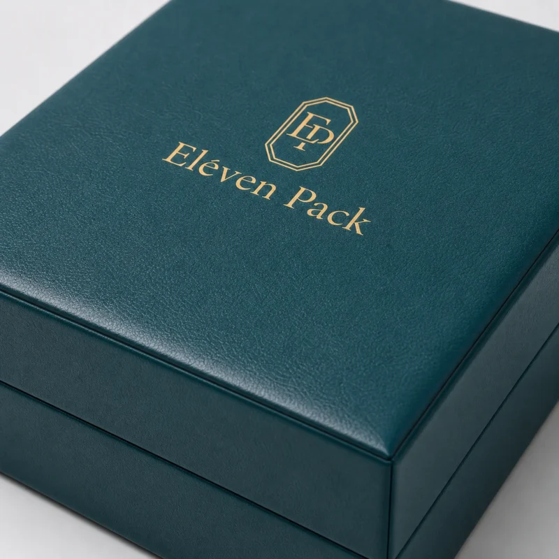 Emerald Green Pu Leather Bangle Box Pu Leather Logo Detail Emerald Green Pu Leather Bangle Box Pu Leather Logo Detail