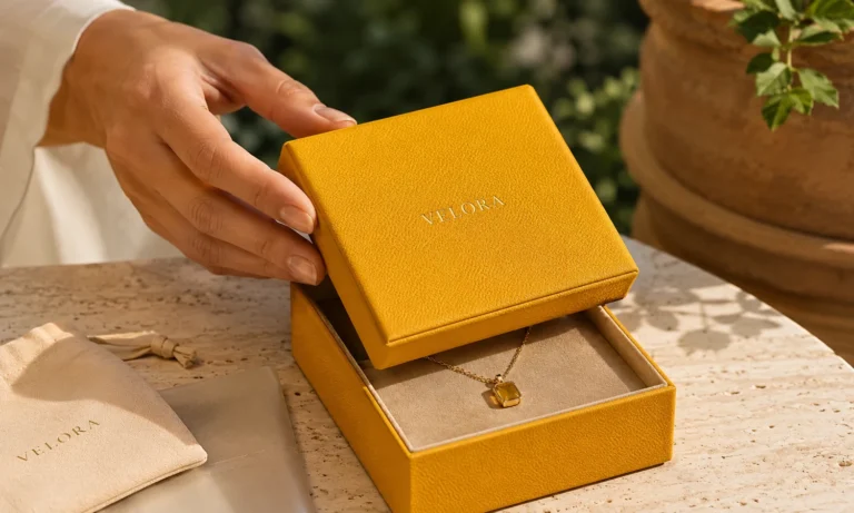 custom jewelry box trends 2026 example with tactile materials and fitted inserts
