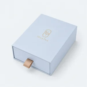 Custom Luxury Sky Blue Drawer Cardboard Jewelry Box