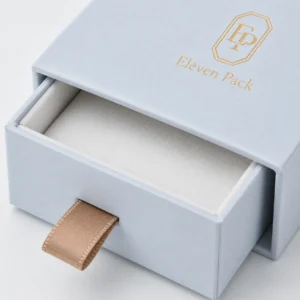 Custom Luxury Sky Blue Drawer Cardboard Jewelry Box