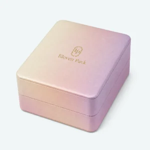 Custom Pink PU Leather Flip Top Watch Box