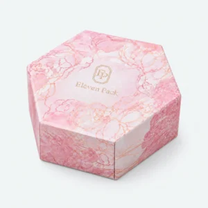 Custom Pink Art Paper Hexagon Jewelry Box
