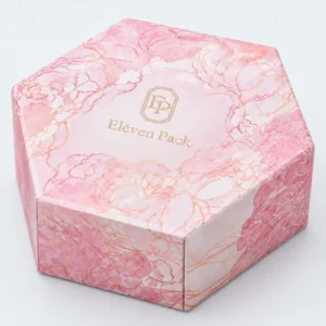 Custom Pink Art Paper Hexagon Jewelry Box