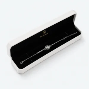 Custom White Art Paper Flip Top Bracelet Box