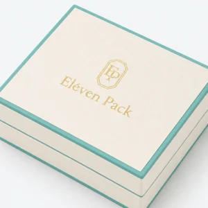 Custom Turquoise Suede-Texture Flip Top Earring Box - paper edge logo detail Custom Turquoise Suede-Texture Flip Top Earring Box - paper edge logo detail
