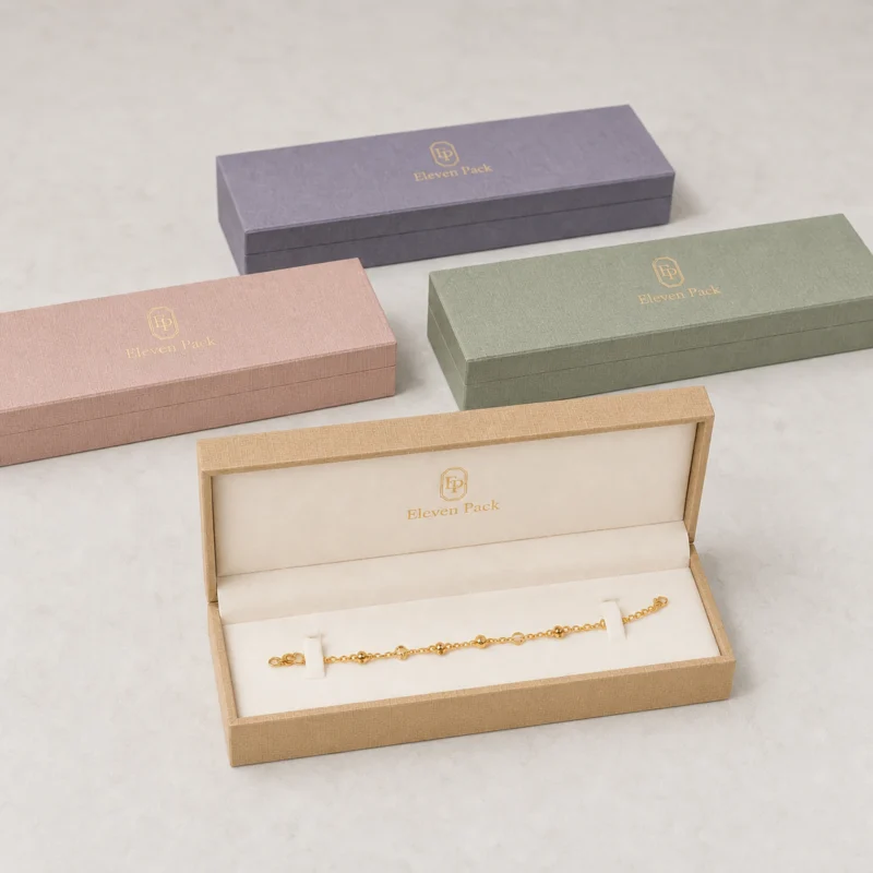 Custom Multicolor Paper Hinged Bracelet Box - available color collection Custom Multicolor Paper Hinged Bracelet Box - available color collection