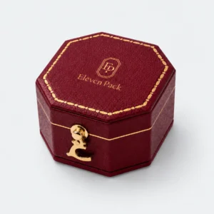 Custom Multicolor PU Leather Mini Ring Box - closed product view Custom Multicolor PU Leather Mini Ring Box - closed product view