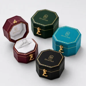 Custom Multicolor PU Leather Mini Ring Box - available color collection Custom Multicolor PU Leather Mini Ring Box - available color collection