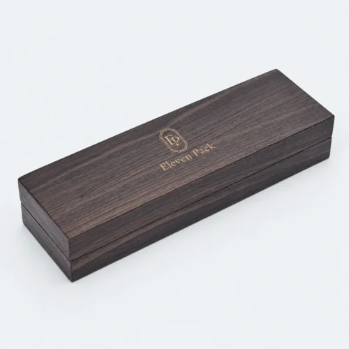 Custom Luxury Wooden Hinged Bracelet Box - closed product view