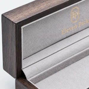 Custom Luxury Wooden Hinged Bracelet Box - bracelet insert detail