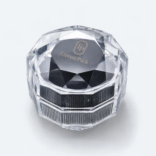 Clear Acrylic Luxury Ring Gift Box - closed product view - GB-BM-01-P1