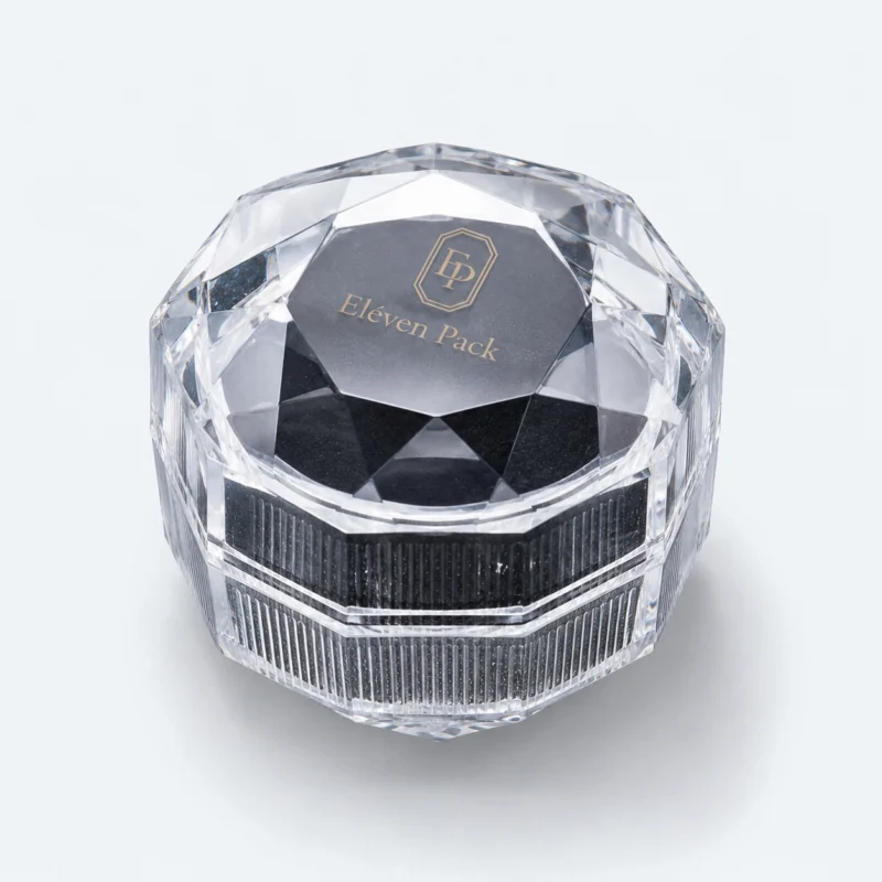 Clear Acrylic Luxury Ring Gift Box - closed product view - GB-BM-01-P1 Clear Acrylic Luxury Ring Gift Box - closed product view - GB-BM-01-P1