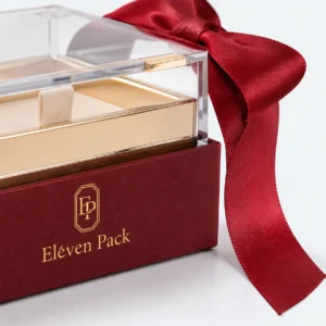 Clear Acrylic Ribbon Bow Luxury Gift Box - material or structure detail - GB-BM-01-P2