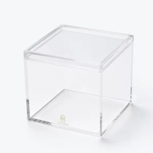 Clear Acrylic Square Gift Box - closed product view - GB-BM-01-P4