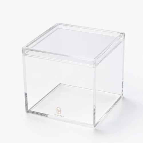 Clear Acrylic Square Gift Box - closed product view - GB-BM-01-P4