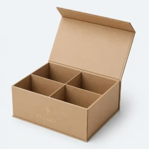 Corrugated Paper Multi-Compartment Custom Beverage Gift Box - open product view - GB-BM-02-P11 Corrugated Paper Multi-Compartment Custom Beverage Gift Box - open product view - GB-BM-02-P11